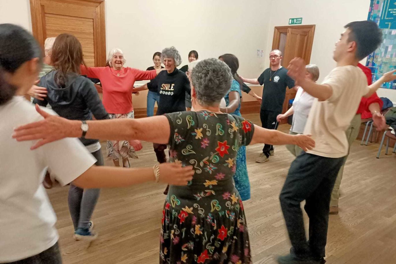 Dancing with the overseas students October 22 - 